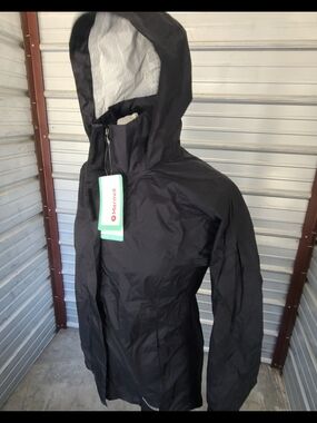 Marmot Precip Eco Women's Small Black Hooded Rain Jacket